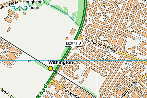 M20 1HD map - OS VectorMap District (Ordnance Survey)