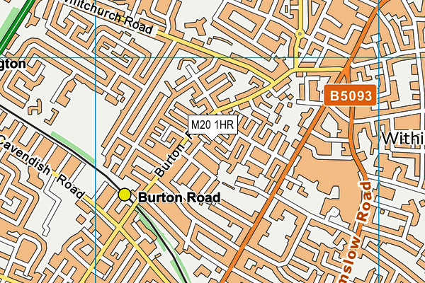 M20 1HR map - OS VectorMap District (Ordnance Survey)