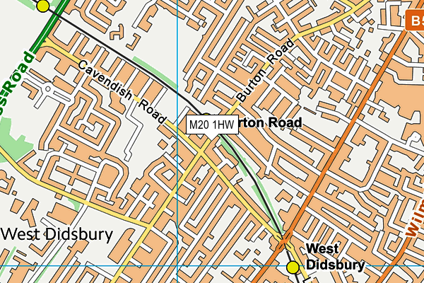 M20 1HW map - OS VectorMap District (Ordnance Survey)