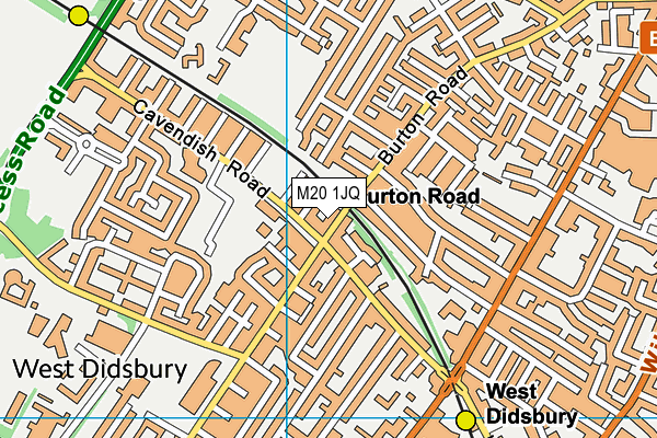 M20 1JQ map - OS VectorMap District (Ordnance Survey)