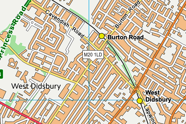 M20 1LD map - OS VectorMap District (Ordnance Survey)