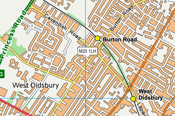 M20 1LH map - OS VectorMap District (Ordnance Survey)