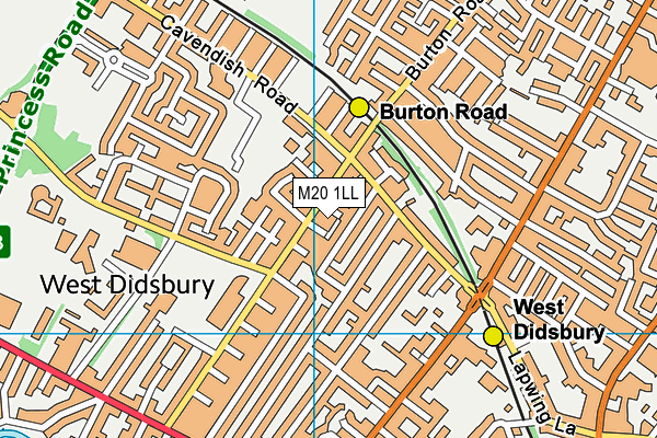 M20 1LL map - OS VectorMap District (Ordnance Survey)