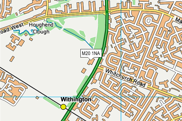Hough End Leisure Centre map (M20 1NA) - OS VectorMap District (Ordnance Survey)