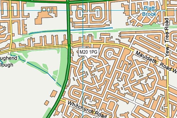 M20 1PG map - OS VectorMap District (Ordnance Survey)