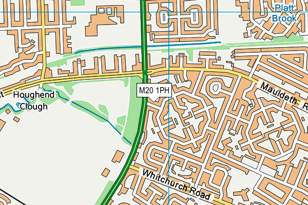 M20 1PH map - OS VectorMap District (Ordnance Survey)