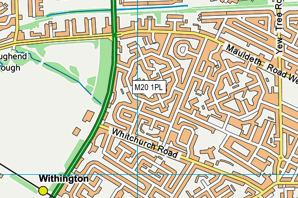 M20 1PL map - OS VectorMap District (Ordnance Survey)