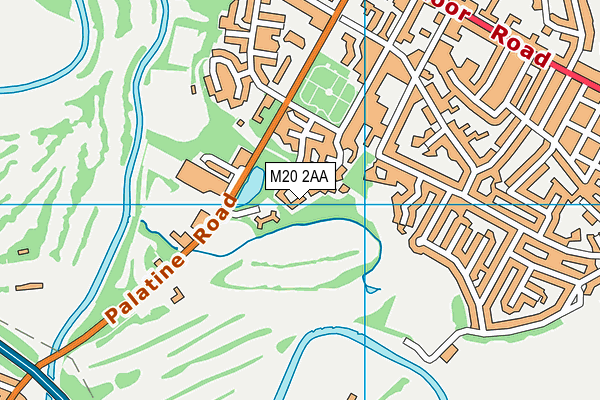 M20 2AA map - OS VectorMap District (Ordnance Survey)