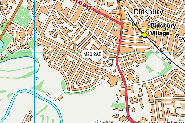 M20 2AE map - OS VectorMap District (Ordnance Survey)