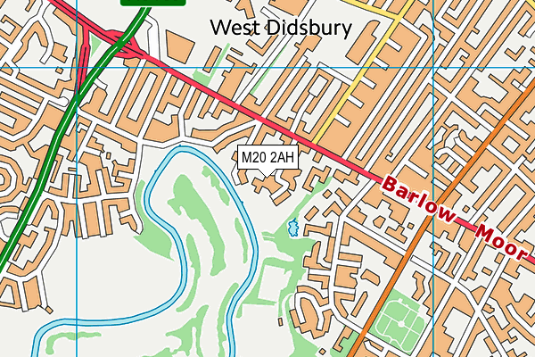 M20 2AH map - OS VectorMap District (Ordnance Survey)