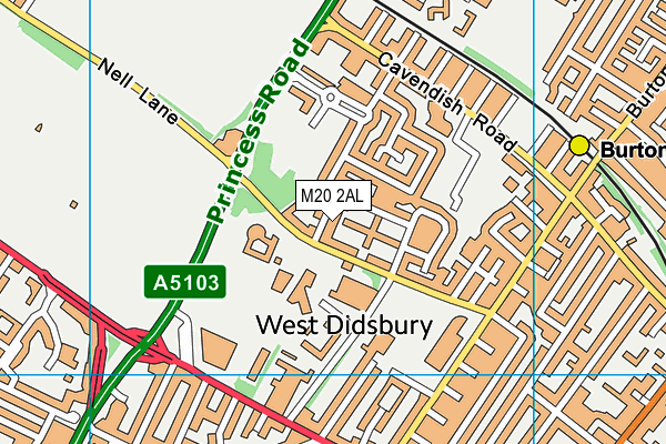 M20 2AL map - OS VectorMap District (Ordnance Survey)