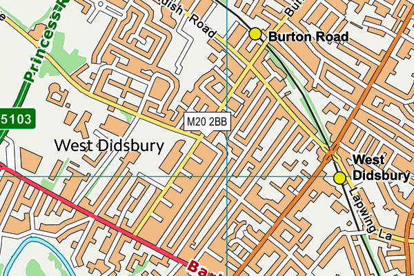 M20 2BB map - OS VectorMap District (Ordnance Survey)