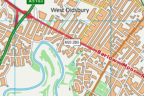 M20 2BG map - OS VectorMap District (Ordnance Survey)