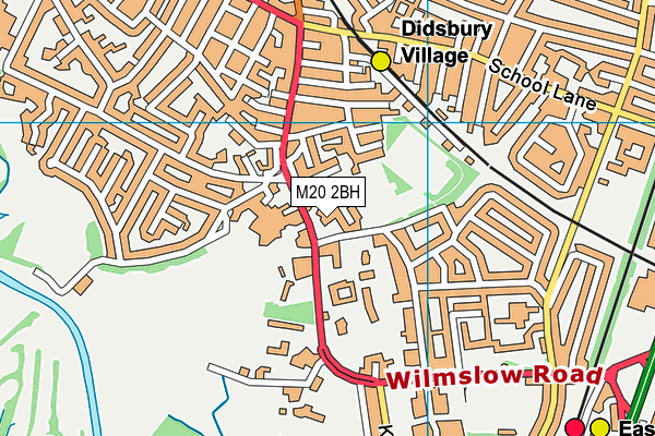 M20 2BH map - OS VectorMap District (Ordnance Survey)