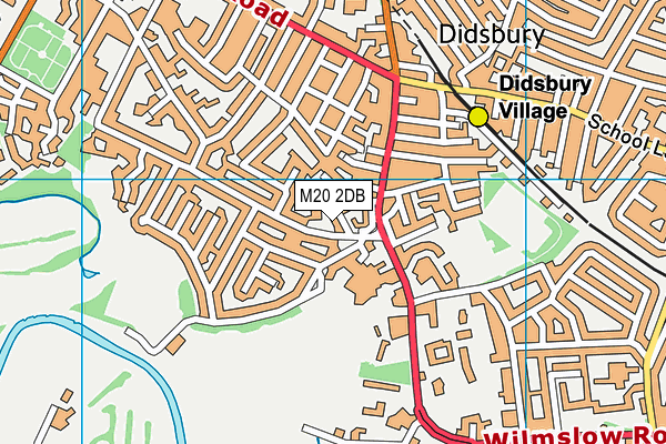 M20 2DB map - OS VectorMap District (Ordnance Survey)