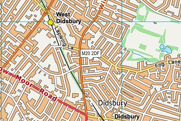 M20 2DF map - OS VectorMap District (Ordnance Survey)