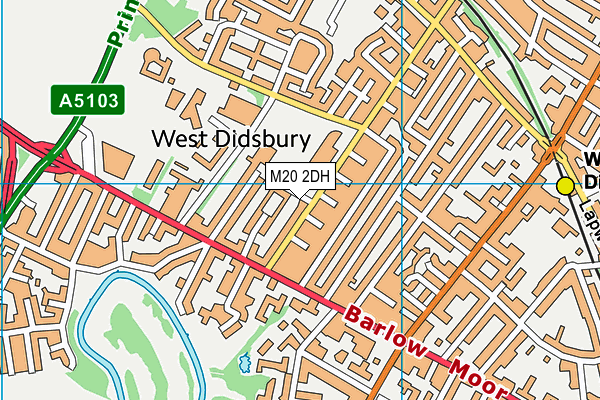 M20 2DH map - OS VectorMap District (Ordnance Survey)