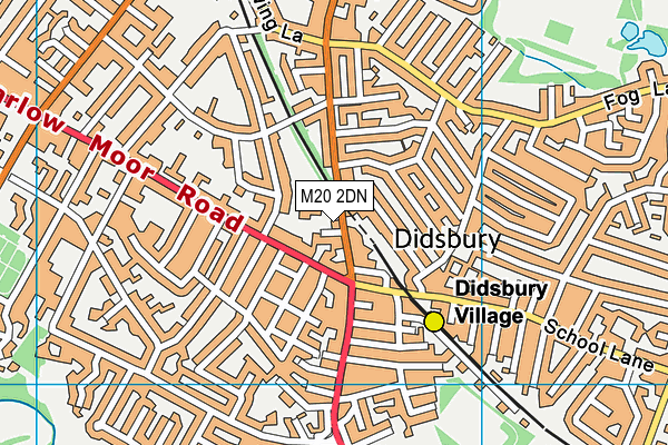 M20 2DN map - OS VectorMap District (Ordnance Survey)