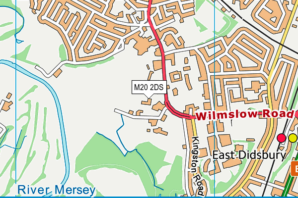 M20 2DS map - OS VectorMap District (Ordnance Survey)