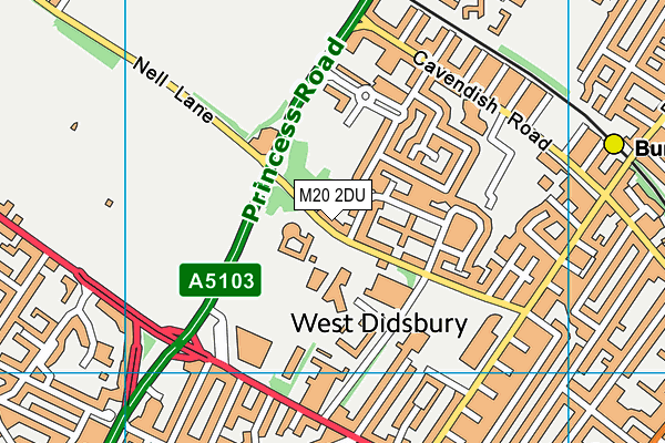 M20 2DU map - OS VectorMap District (Ordnance Survey)