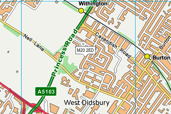 M20 2ED map - OS VectorMap District (Ordnance Survey)