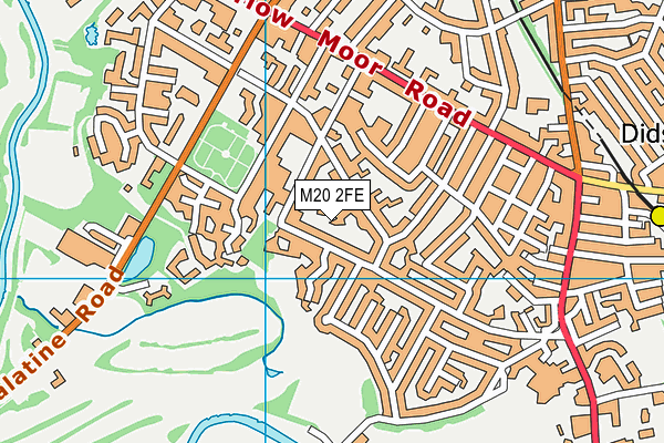 M20 2FE map - OS VectorMap District (Ordnance Survey)