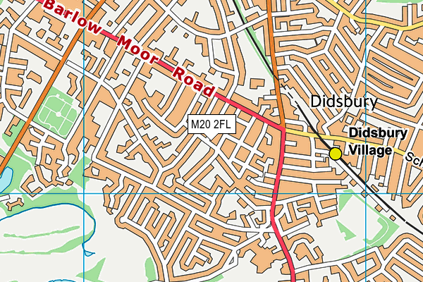 M20 2FL map - OS VectorMap District (Ordnance Survey)