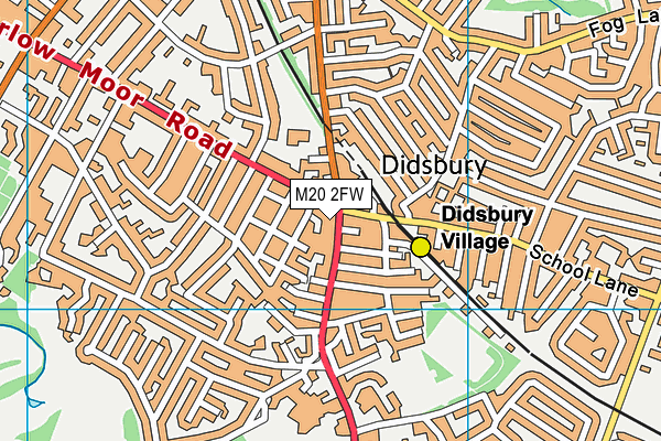 M20 2FW map - OS VectorMap District (Ordnance Survey)