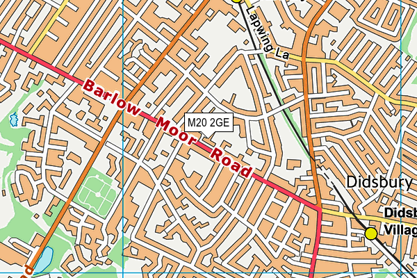 M20 2GE map - OS VectorMap District (Ordnance Survey)