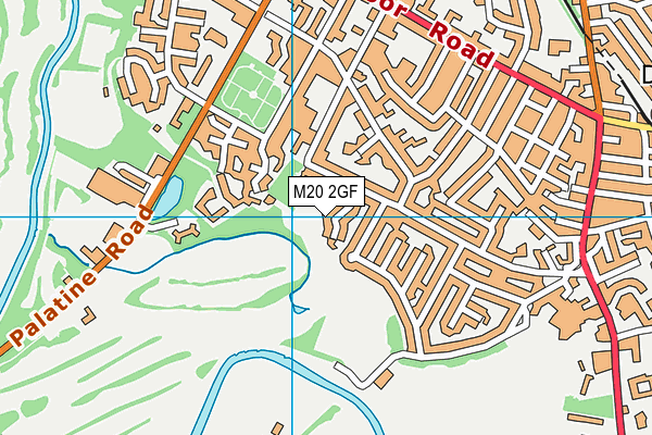 M20 2GF map - OS VectorMap District (Ordnance Survey)