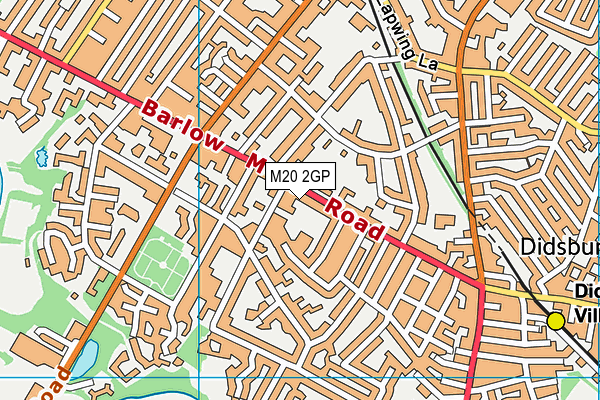 M20 2GP map - OS VectorMap District (Ordnance Survey)