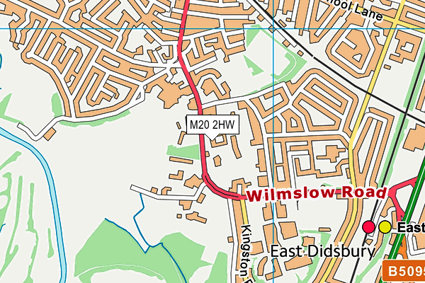 M20 2HW map - OS VectorMap District (Ordnance Survey)