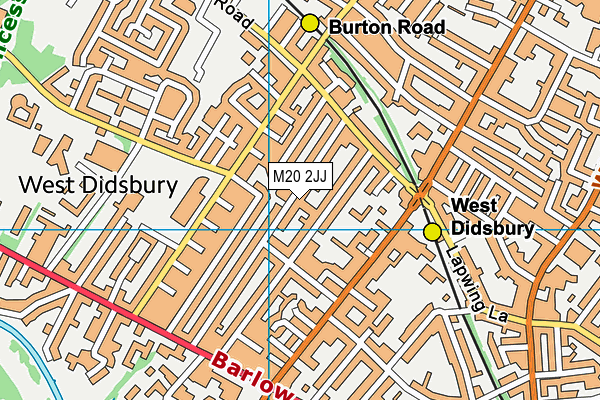 M20 2JJ map - OS VectorMap District (Ordnance Survey)