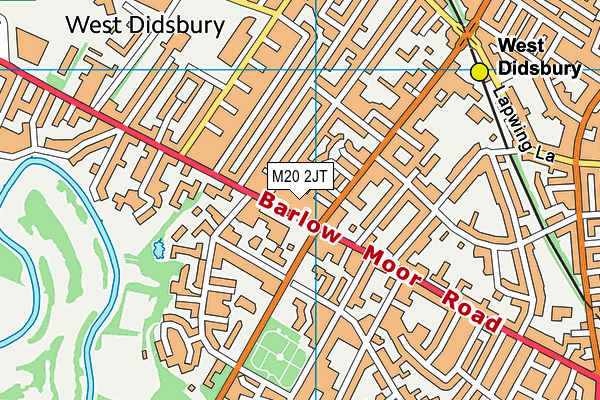 M20 2JT map - OS VectorMap District (Ordnance Survey)