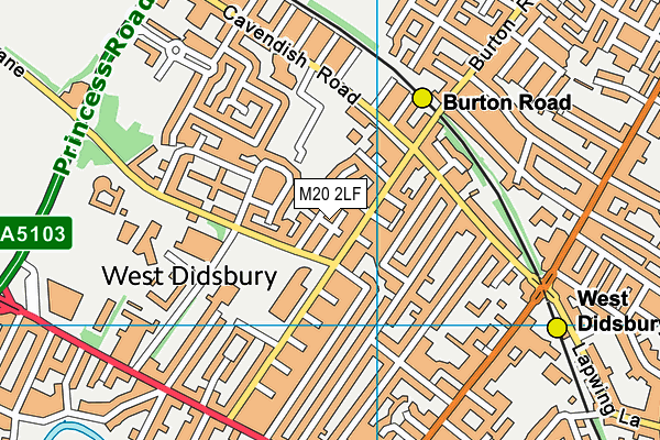 M20 2LF map - OS VectorMap District (Ordnance Survey)