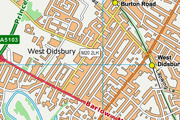 M20 2LH map - OS VectorMap District (Ordnance Survey)