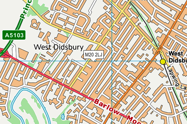 M20 2LJ map - OS VectorMap District (Ordnance Survey)