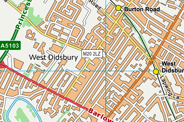 M20 2LZ map - OS VectorMap District (Ordnance Survey)