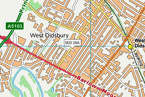 M20 2NA map - OS VectorMap District (Ordnance Survey)