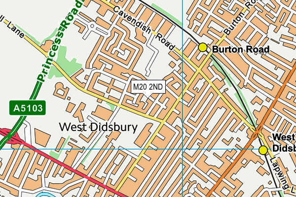 M20 2ND map - OS VectorMap District (Ordnance Survey)