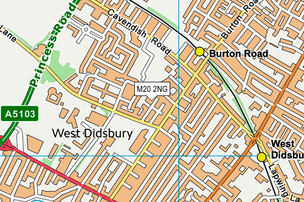 M20 2NG map - OS VectorMap District (Ordnance Survey)