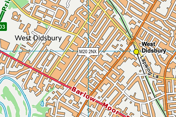 M20 2NX map - OS VectorMap District (Ordnance Survey)