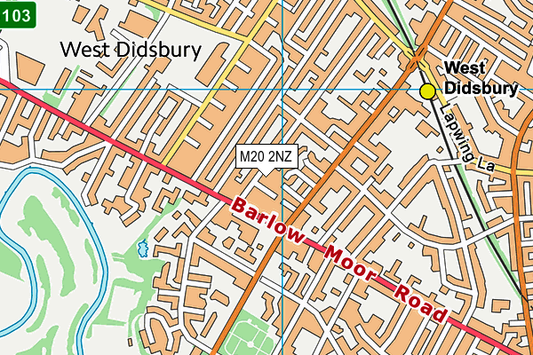 M20 2NZ map - OS VectorMap District (Ordnance Survey)