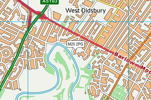 M20 2PG map - OS VectorMap District (Ordnance Survey)