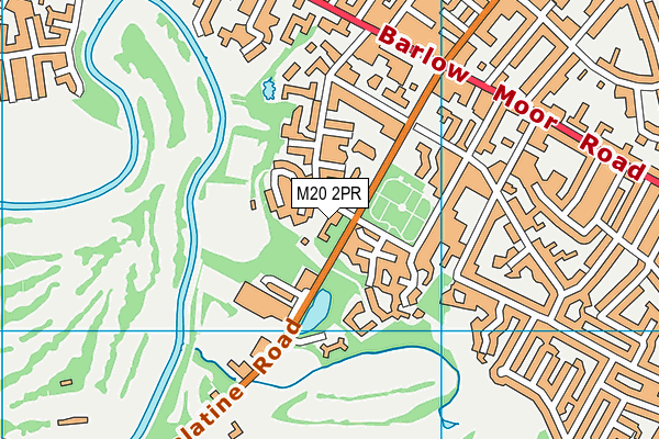 M20 2PR map - OS VectorMap District (Ordnance Survey)