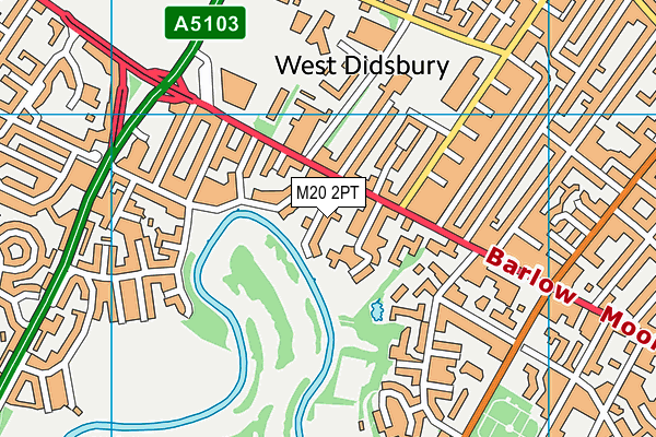 M20 2PT map - OS VectorMap District (Ordnance Survey)