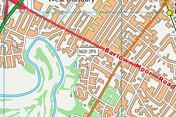 M20 2PX map - OS VectorMap District (Ordnance Survey)