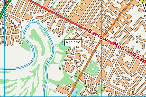 M20 2PY map - OS VectorMap District (Ordnance Survey)