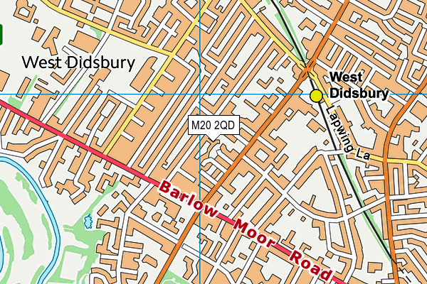 M20 2QD map - OS VectorMap District (Ordnance Survey)