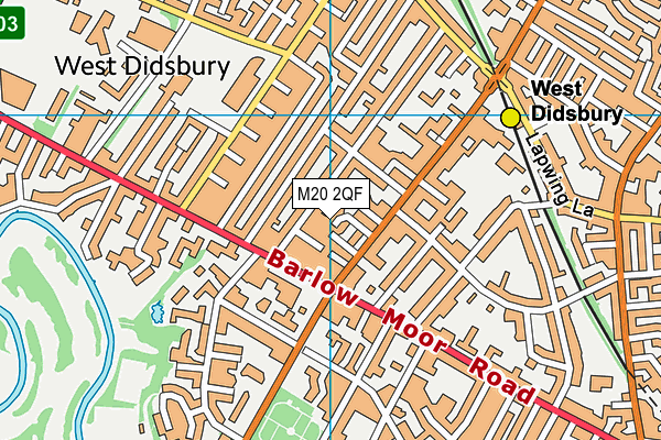 M20 2QF map - OS VectorMap District (Ordnance Survey)